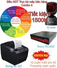 Combo 6 – Trọn bộ phần mềm quản lý VinshopPro1 + máy bán hàng 5.950K Tiết kiệm 1500K